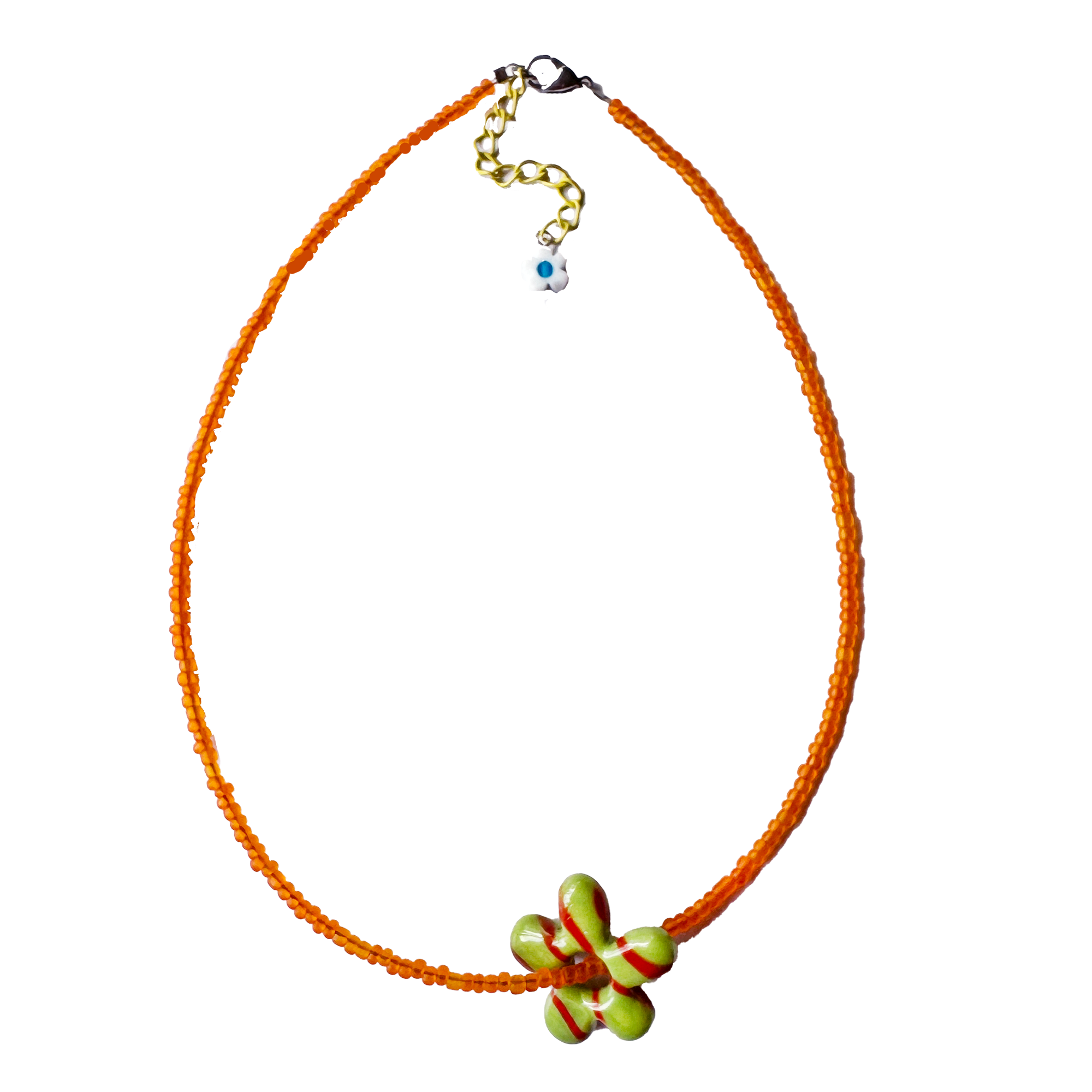 Flower Necklace - Orange